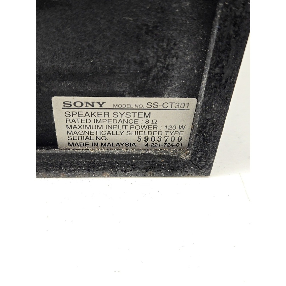 Sony Speaker System 2) SS-SR107 speakers 1 Center SS-CT301 Surround Sound Radio - Picture 4 of 4